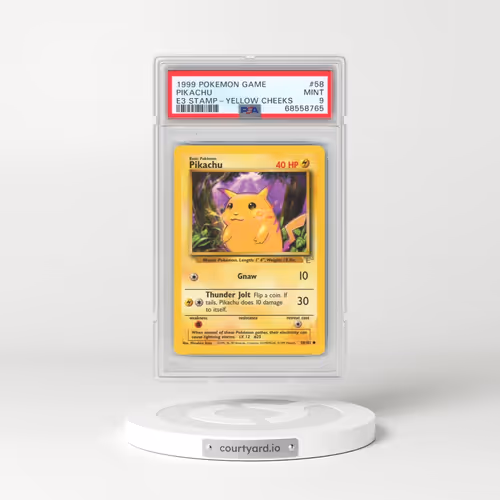 1999 Pokémon Game #58 Pikachu - E3 Stamp-Yellow Cheeks (PSA 9 MINT)