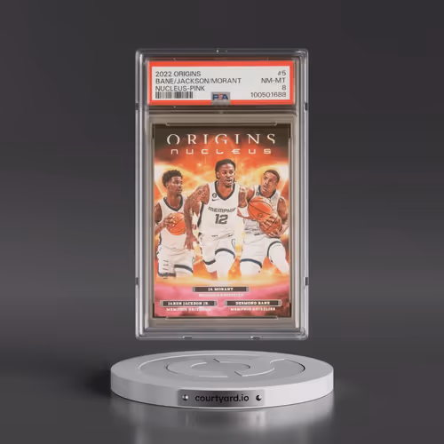 2022 Panini Origins Nucleus #5 Desmond Bane/Ja Morant/Jaren Jackson Jr. - Pink (PSA 8 NM-MT)