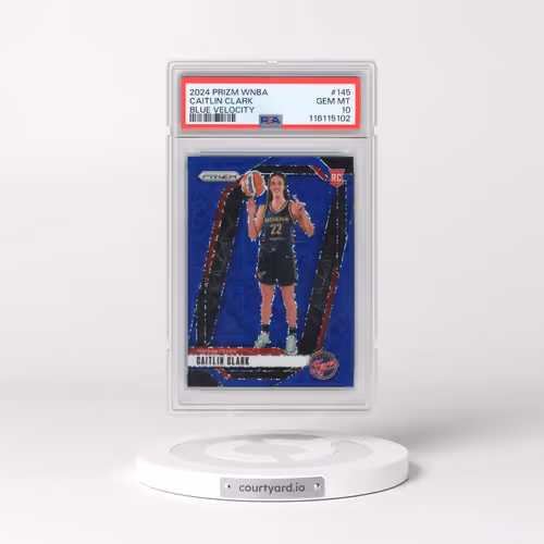 2024 Panini Prizm WNBA #145 Caitlin Clark - Blue Velocity (PSA 10 GEM MINT)