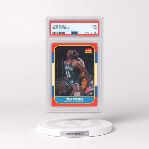 1986 Fleer #86 Sam Perkins (PSA 7 NM)