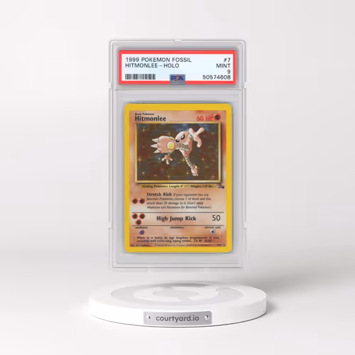 1999 Pokémon Fossil #7 Hitmonlee - Holo (PSA 9 MINT)