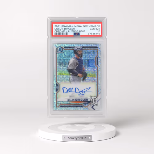 2021 Bowman Mega Box Chrome Autographs #BMADD Dillon Dingler (PSA 10 GEM MINT)