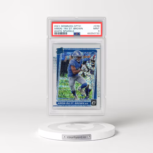 2021 Panini Donruss Optic #228 Amon-RA St. Brown - White Sparkle (PSA 9 MINT)