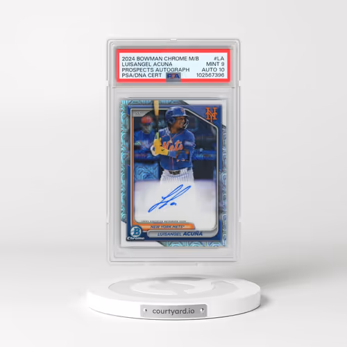 2024 Bowman Mega Box Chrome Bowman Prospect Mega Autographs #LA Luisangel Acuna (PSA 9 MINT)