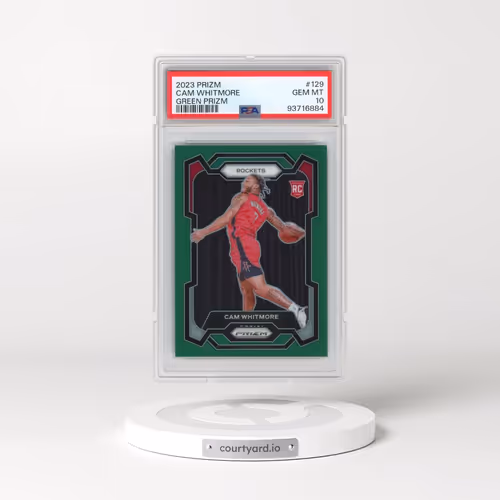 2023 Panini Prizm #129 Cam Whitmore - Green Prizm (PSA 10 GEM MINT)