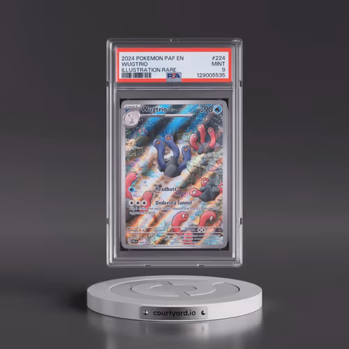 2024 Pokémon Paf EN-Paldean Fates #224 Wugtrio - Illustration Rare (PSA 9 MINT)