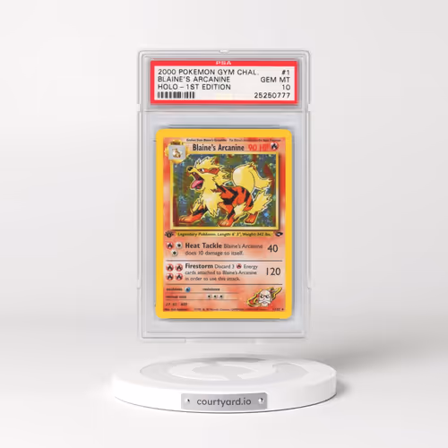 2000 Pokémon Gym Challenge #1 Blaine's Arcanine - 1st Edition Holo (PSA 10 GEM MINT)