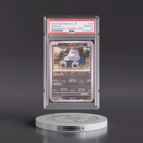 2023 Pokémon Sv2a-Pokemon 151 #143 Snorlax - Reverse Holo Master Ball (PSA 10 GEM MINT)