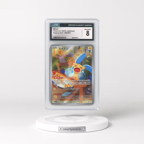 2023 Raging Surf #066/062 Minun - Holo (CGC 8 NM-MT)