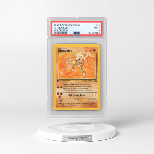 1999 Fossil #22 Hitmonlee - 1st Edition 1st Edition (PSA 9 MINT)