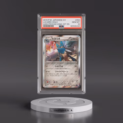 2016 Pokémon XY Awakening Psychic King #050 Lucario - 1st Edition Holo (PSA 10 GEM MINT)