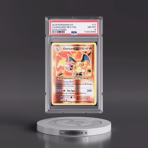 2016 Pokémon XY Evolutions #11 Charizard - Reverse Foil (PSA 8 NM-MT)