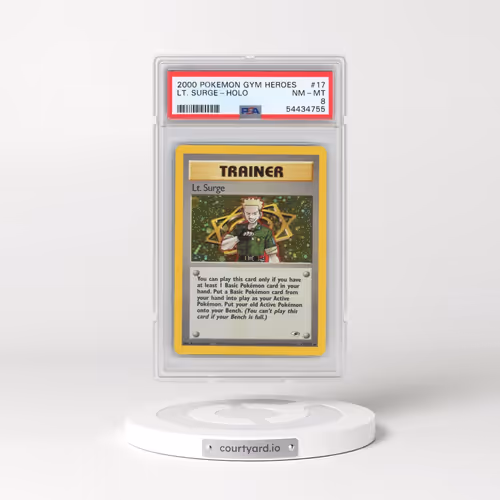 2000 Pokémon Gym Heroes #17 LT. Surge - Holo (PSA 8 NM-MT)