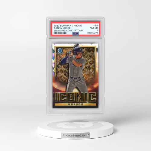 2023 Bowman Chrome Bowman Iconic #BI8 Aaron Judge - Atomic Refractor (PSA 8 NM-MT)