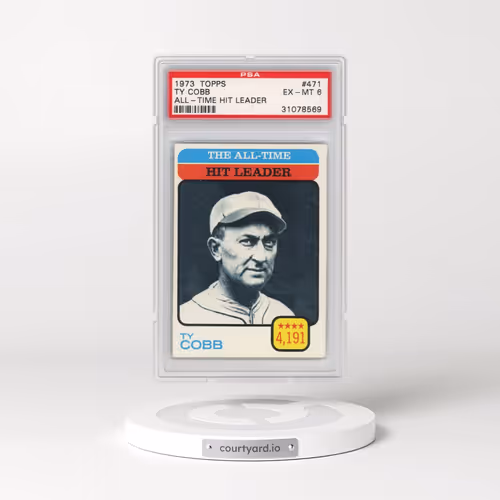 1973 Topps #471 Ty Cobb - All-Time Hit Leader (PSA 6 EX-MT)