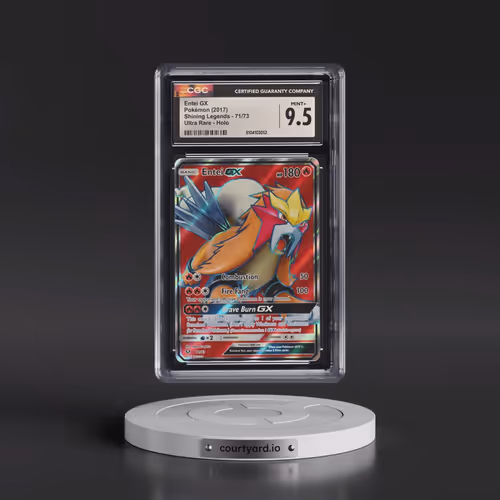 2017 Shining Legends #71/73 Entei GX - Ultra Rare Holo (CGC 9.5 MINT+)