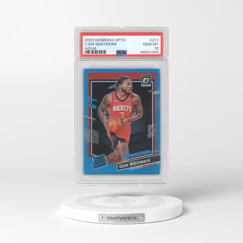 2023 Panini Donruss Optic #217 Cam Whitmore - Aqua (PSA 10 GEM MINT)
