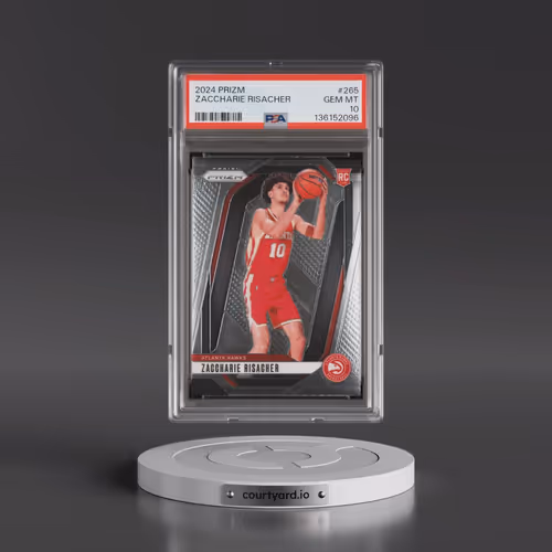 2024 Panini Prizm #265 Zaccharie Risacher (PSA 10 GEM MINT)