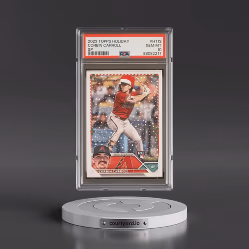 2023 Topps Holiday #H113 Corbin Carroll - SP (PSA 10 GEM MINT)
