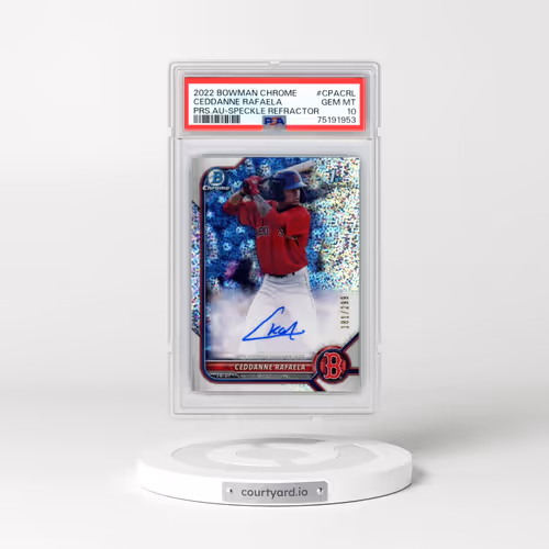 2022 Bowman Chrome Prospect Autographs #CPACRL Ceddanne Rafaela - Speckle Refractor (PSA 10 GEM MINT