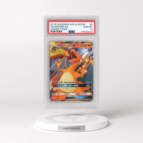 2019 Pokémon Sun & Moon Hidden Fates #9 Charizard GX - Holo (PSA 10 GEM MINT)