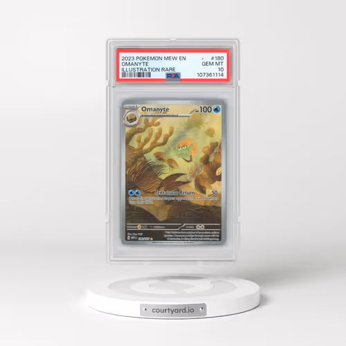2023 Pokémon Mew EN-151 #180 Omanyte - Illustration Rare (PSA 10 GEM MINT)