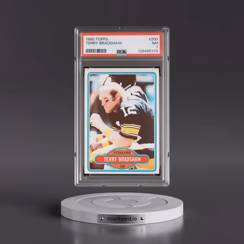 1980 Topps #200 Terry Bradshaw (PSA 7 NM)