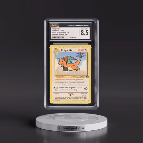1999 Black Star Promos #5 Dragonite - Mewtwo Strikes Back (CGC 8.5 NM-MT+)