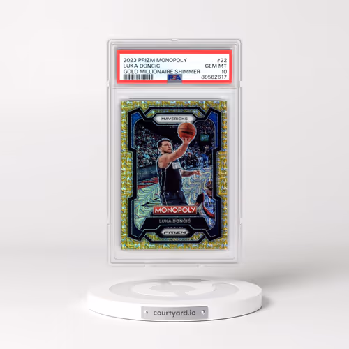 2023 Panini Prizm Monopoly #22 Luka Doncic - Gold Millionaire Shimmer (PSA 10 GEM MINT)