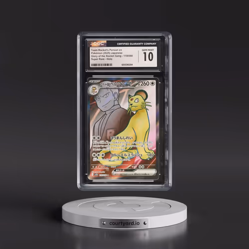 2025 Pokémon SV10-Glory of Team Rocket #118 Team Rocket's Persian EX - Holo Super Rare (CGC 10 GEM M