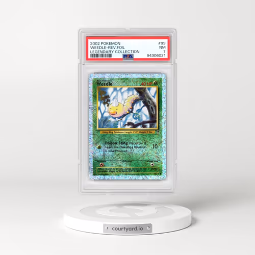 2002 Pokémon Legendary Collection #99 Weedle - Reverse Foil (PSA 7 NM)