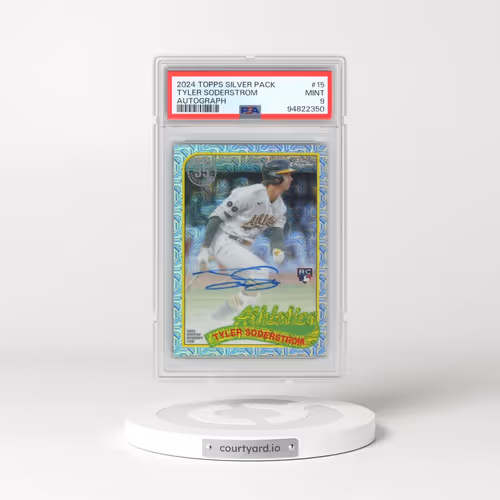 2024 Topps Silver Pack 1989 Chrome Promo #15 Tyler Soderstrom - Series 2-Autograph (PSA 9 MINT)