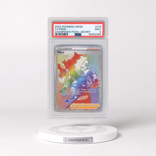 2020 Pokémon Sword & Shield Champion's Path #078 Piers - Full Art Secret (PSA 9 MINT)