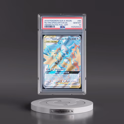 2019 Pokémon Sun & Moon Hidden Fates #66 Moltres & Zapdos & Articuno GX - Holo Full Art (PSA 10 GEM
