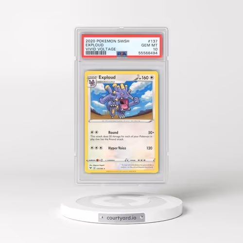 2020 Pokémon Sword & Shield Vivid Voltage #137 Exploud (PSA 10 GEM MINT)