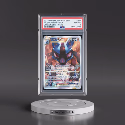 2023 Pokémon Swsh Black Star Promo #291 Lucario Vstar - Full Art Crown Zenith Elite Trainer Box (PSA