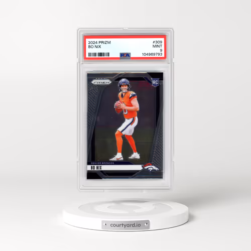 2024 Panini Prizm #309 Bo Nix (PSA 9 MINT)