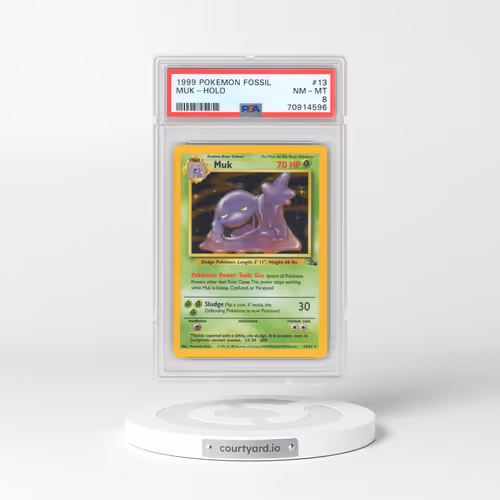 1999 Pokémon Fossil #13 Muk - Holo (PSA 8 NM-MT)