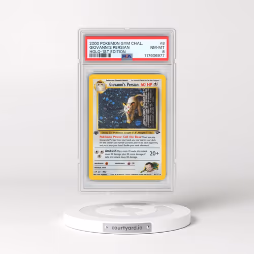 2000 Pokémon Gym Challenge #8 Giovanni's Persian - 1st Edition Holo (PSA 8 NM-MT)