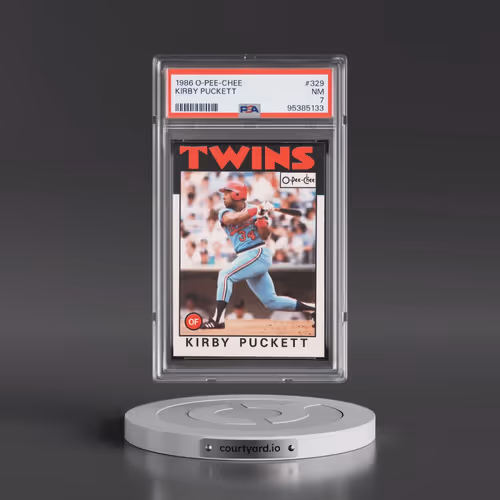 1986 O-Pee-Chee #329 Kirby Puckett (PSA 7 NM)