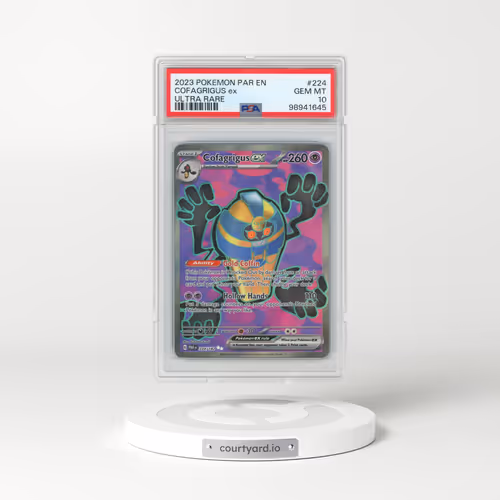 2023 Pokémon Par EN-Paradox Rift #224 Cofagrigus EX - Holo Ultra Rare (PSA 10 GEM MINT)