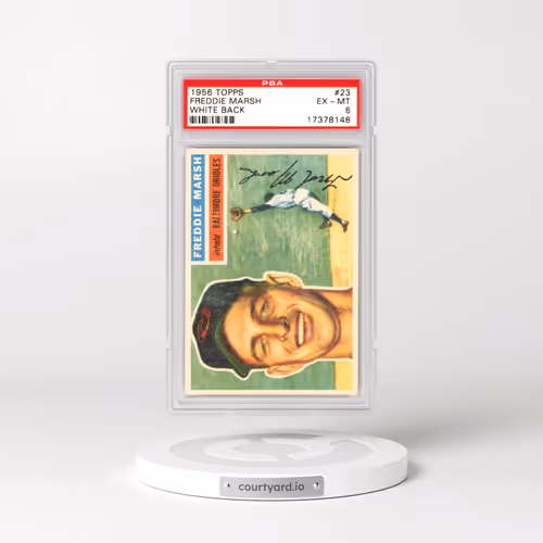 1956 Topps #23 Freddie Marsh - White Back (PSA 6 EX-MT)