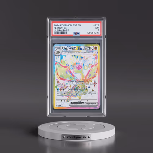2024 Pokémon Ssp EN-Surging Sparks #222 Flygon EX - Holo Ultra Rare (PSA 7 NM)