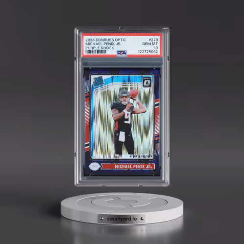 2024 Panini Donruss Optic #279 Michael Penix Jr. - Purple Shock (PSA 10 GEM MINT)