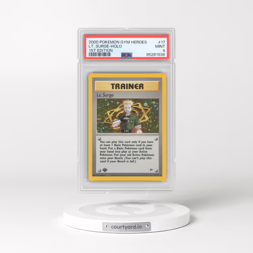 2000 Pokémon Gym Heroes #17 LT. Surge - 1st Edition Holo (PSA 9 MINT)