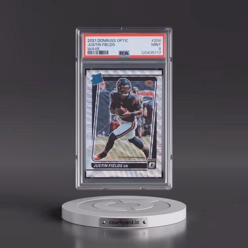 2021 Panini Donruss Optic #204 Justin Fields - Wave (PSA 9 MINT)