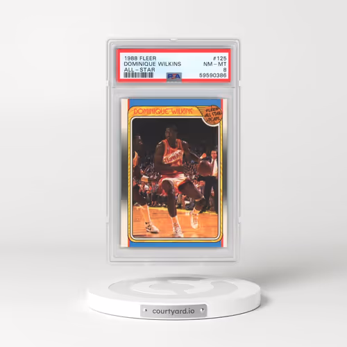1988 Fleer #125 Dominique Wilkins - All-Star (PSA 8 NM-MT)