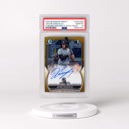 2023 Bowman Draft Chrome Prospect Autograph #CDAJGO Jacob Gonzalez - Gold Refractor (PSA 10 GEM MINT