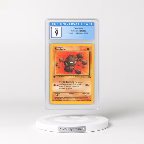 1999 Fossil #47 Geodude - 1st Edition (CGC 9 MINT)
