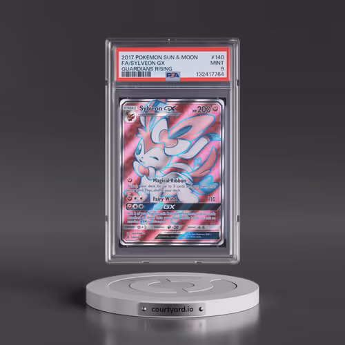 2017 Pokémon Sun & Moon Guardians Rising #140 Sylveon GX - Holo Full Art (PSA 9 MINT)